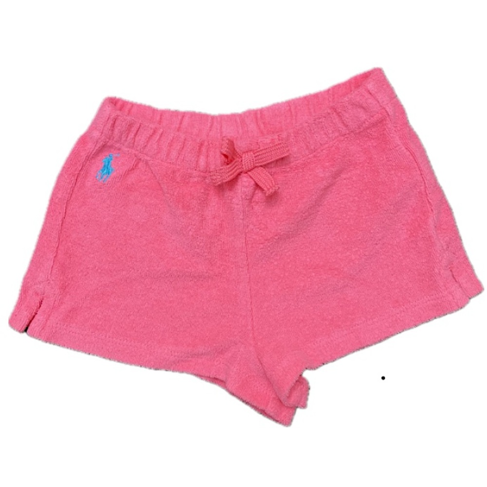 Ralph Lauren Terry Cloth Shorts Pink w/ Teal Pony Size 9 Months